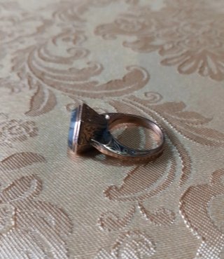 Anello sigillo afghano nero mm 17,5
