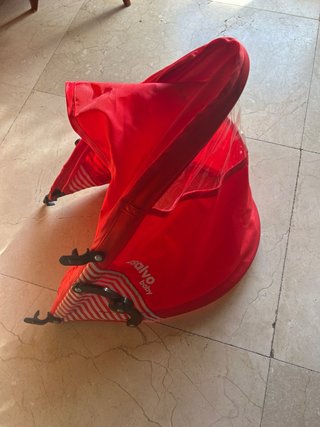 Silla de paseo Asalvo roja y blanca