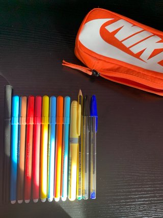 Estuche Nike Naranja y Blanco
