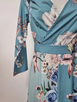 Vestido largo estampado floral