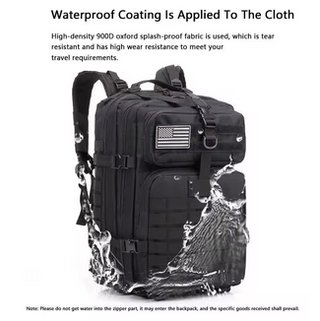 Mochila militar tactica 50l NEGRA+ 2 parches