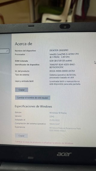 Acer Aspire 15.6" | Intel i5 | 8GB RAM | 480GB SSD