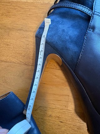 Botines de piel y ante con plataforma