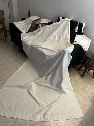 2 Cortinas  algodón,  de  Ikea +  Barra y soportes