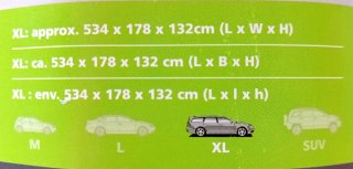 Funda Coche XL Ultimate Speed Negra