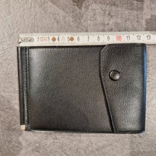 Valextra Portafoglio Grip Nero con Bottone