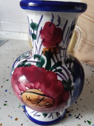 Jarrón de cerámica pintado a mano 26 altura