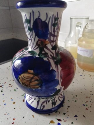 Jarrón de cerámica pintado a mano 26 altura