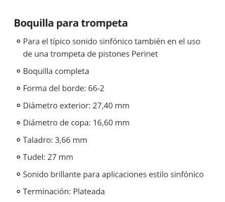 Boquilla Trompeta Breslmair