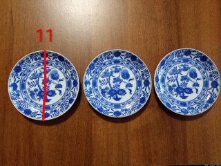 Set 3 piattini blu e bianchi