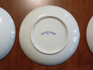 Set 3 piattini blu e bianchi