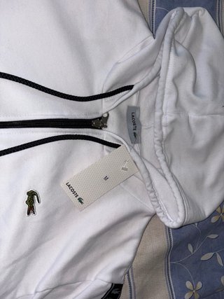 Sudadera Lacoste Blanca con Logo