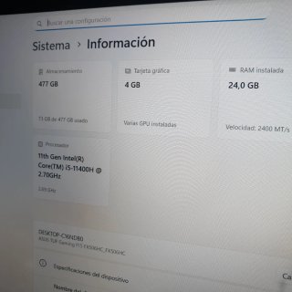 Portátil Gaming Asus TUF F15 Negro