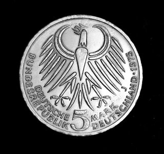 Moneda PLATA ALEMANIA 5MK 1975 PROOF