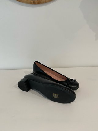 Zapatos Bailarina Tacón Bajo Mujer Negros