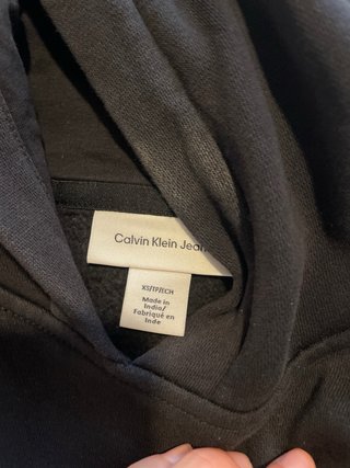 Sudadera Calvin Klein negra, sudadera kappa negra