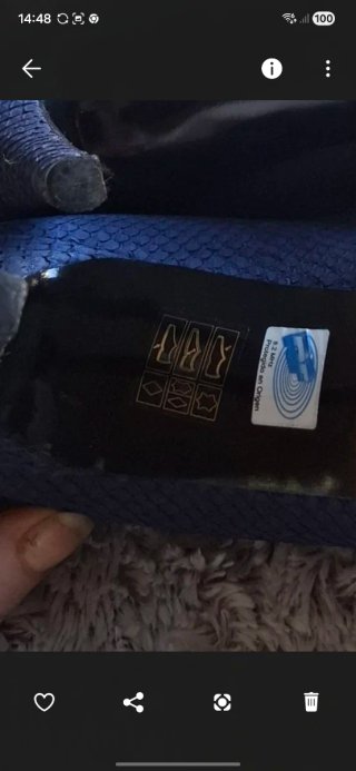 Zapatos Zendra azul,piel,40 .Tacon y plataforma.