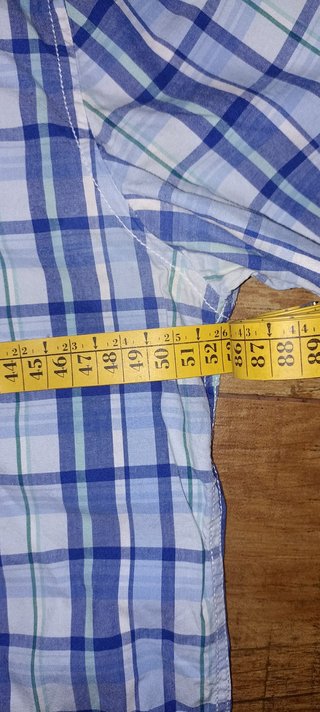 Camisa cuadros azul y blanco Talla S