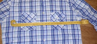 Camisa cuadros azul y blanco Talla S