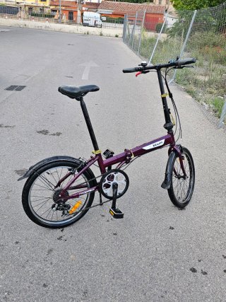 Bicicleta plegable Bitwin morada