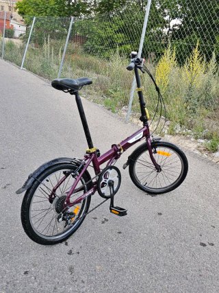 Bicicleta plegable Bitwin morada