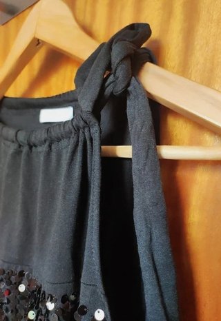 Top fiesta negro Promod lentejuelas L