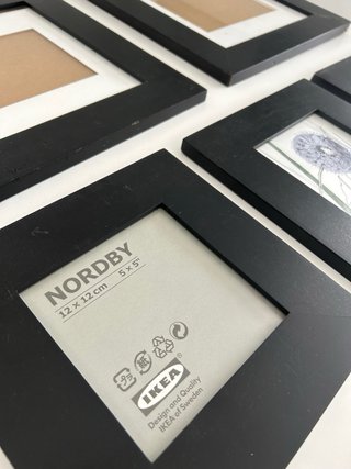 Set 8 Marcos Pared Ikea Madera Negro