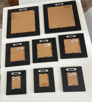 Set 8 Marcos Pared Ikea Madera Negro