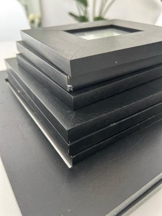 Set 8 Marcos Pared Ikea Madera Negro