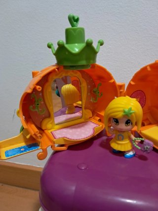 Coche de Princesa cenicienta con Muñeca pinypon