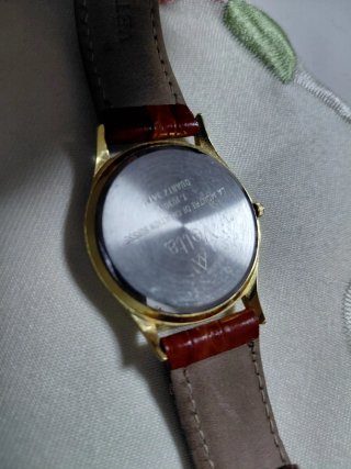 Orologio Vetta Placcato Oro Cinturino Rosso