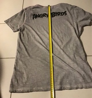 T-shirt Angry Birds Grigia Rossa
