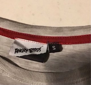 T-shirt Angry Birds Grigia Rossa