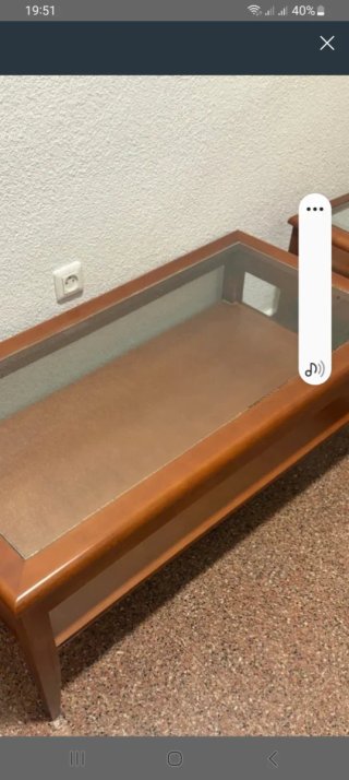 Mesa de centro madera y cristal