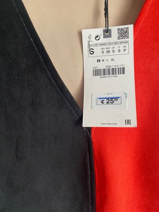 Vestido ZARA tricolor