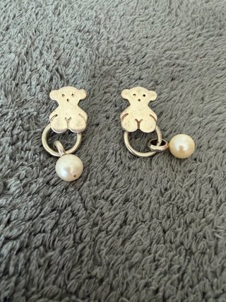 Pendientes Tous Oso y Perla Plata