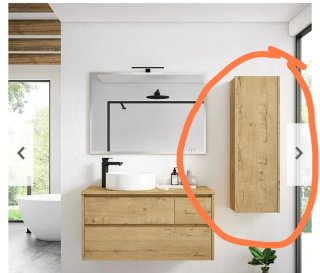 Mueble de baño madera oscuro