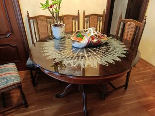 Mesa de comedor redonda extensible