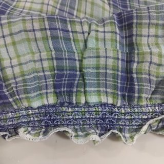 Blusa Sfera cuadros azul y verde Talla L