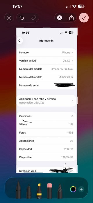 iPhone 15 pro max plata 256