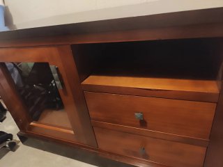 Mueble TV madera maciza