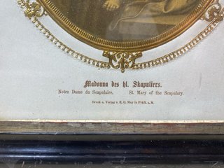 4 Vecchie Litografie Vergine e Bambino