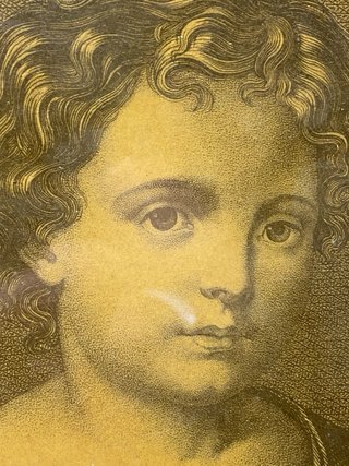 4 Vecchie Litografie Vergine e Bambino