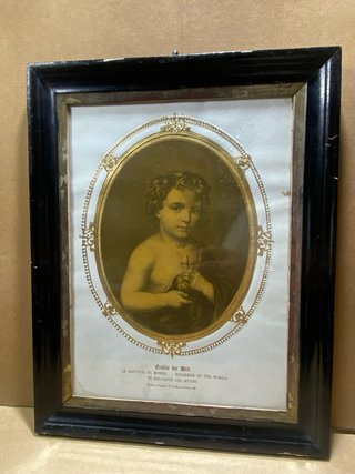 4 Vecchie Litografie Vergine e Bambino