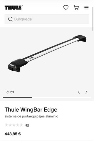 Barras Techo Thule Wingbar Edge