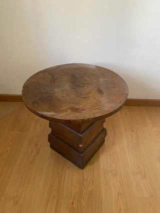 Mesa auxiliar rústica madera maciza