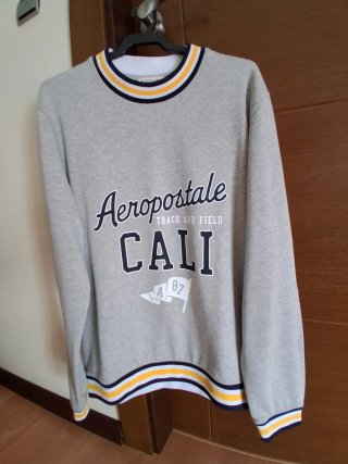 Sudadera Aeropostale Gris Rayas