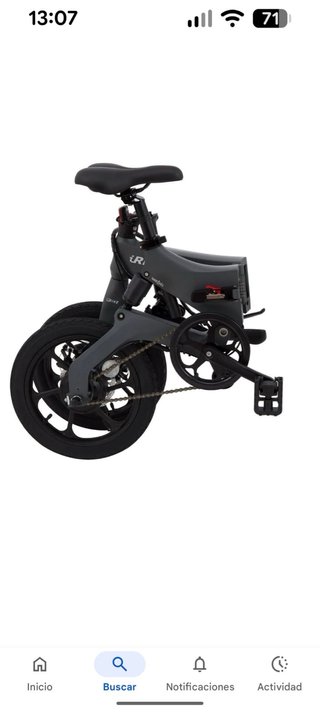 Bicicleta Eléctrica Plegable Gris