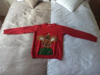 Jersey Navideño Niña rojo