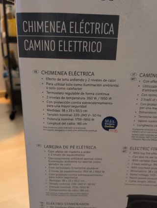 Chimenea Eléctrica Silver Crest Negra